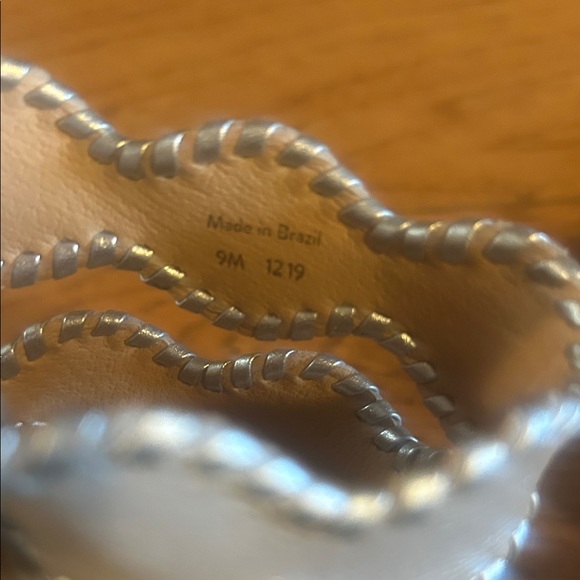 Jack Rogers Logan Mid Heels Metallic Whipstitch Block Heels Shoes - Picture 9 of 9